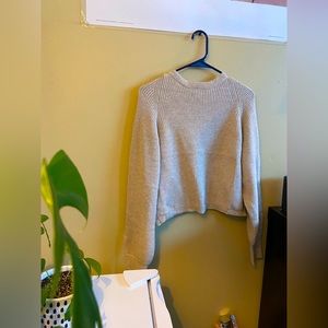 NWOT Oatmeal open back sweater